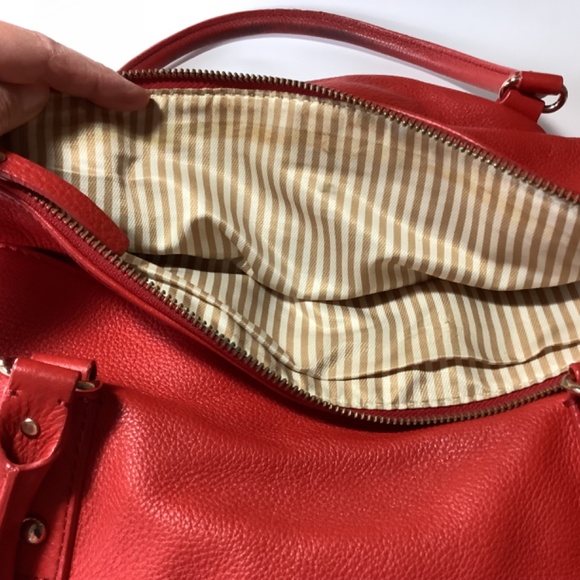 Kate Spade Cobble Hill fold over red shoulder bag - Picture 14 of 16